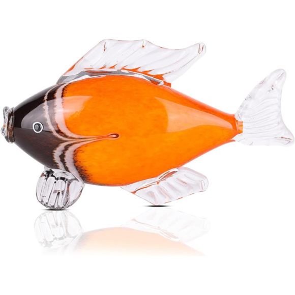Glass Fish Figurines Crystal Glass Art Collectibles